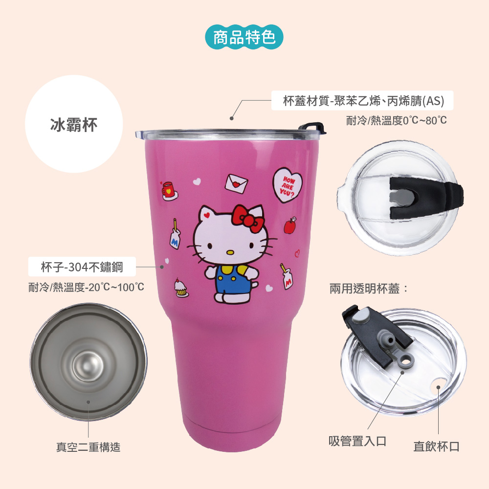 凱蒂貓-冰壩杯&提袋組-粉