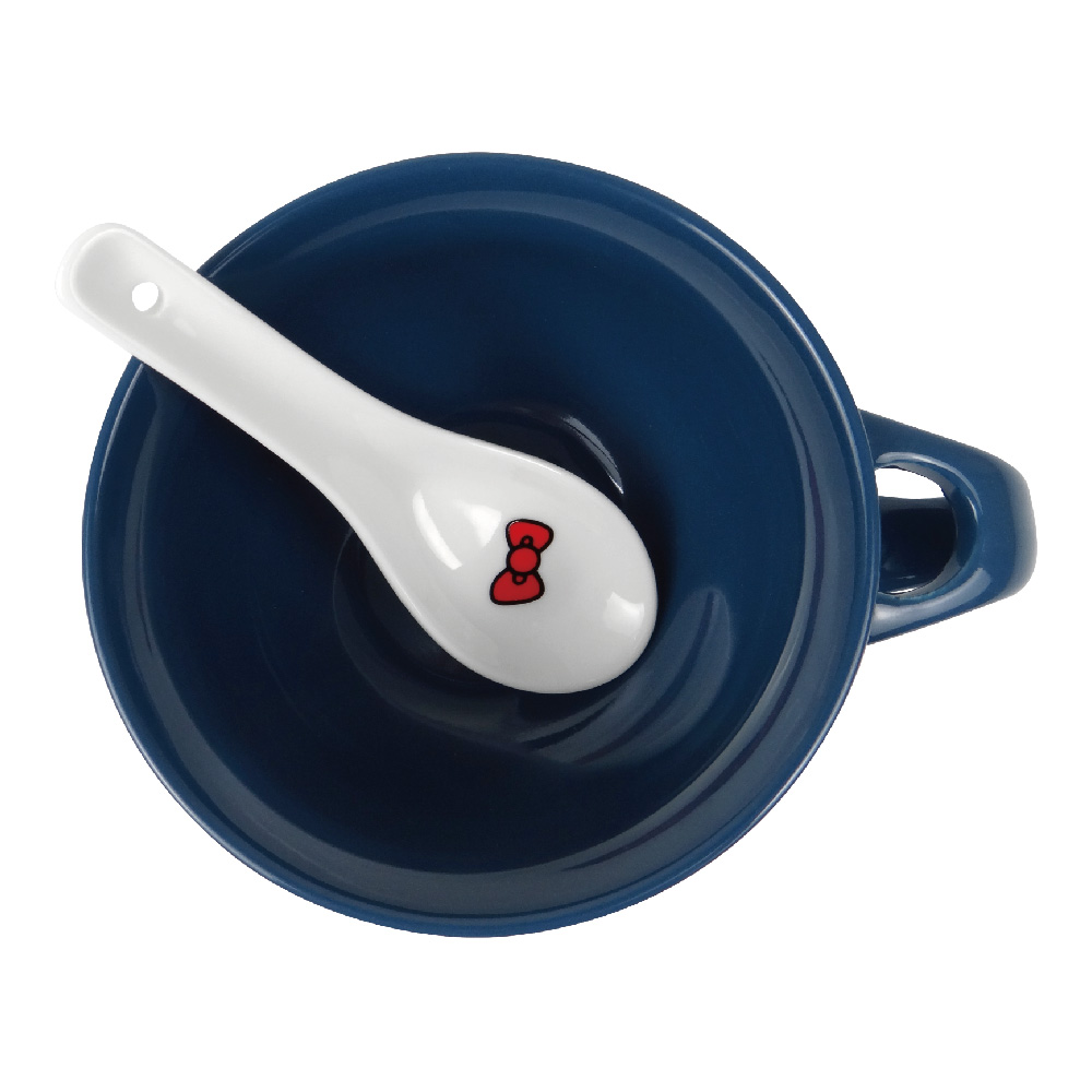 凱蒂貓-湯杯附湯匙-蝴蝶結