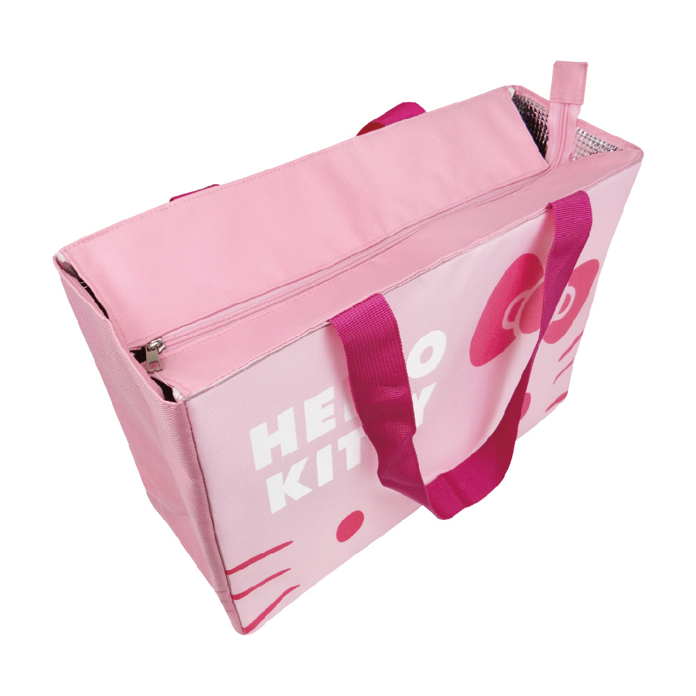 凱蒂貓-超大保冷暖肩背袋-粉