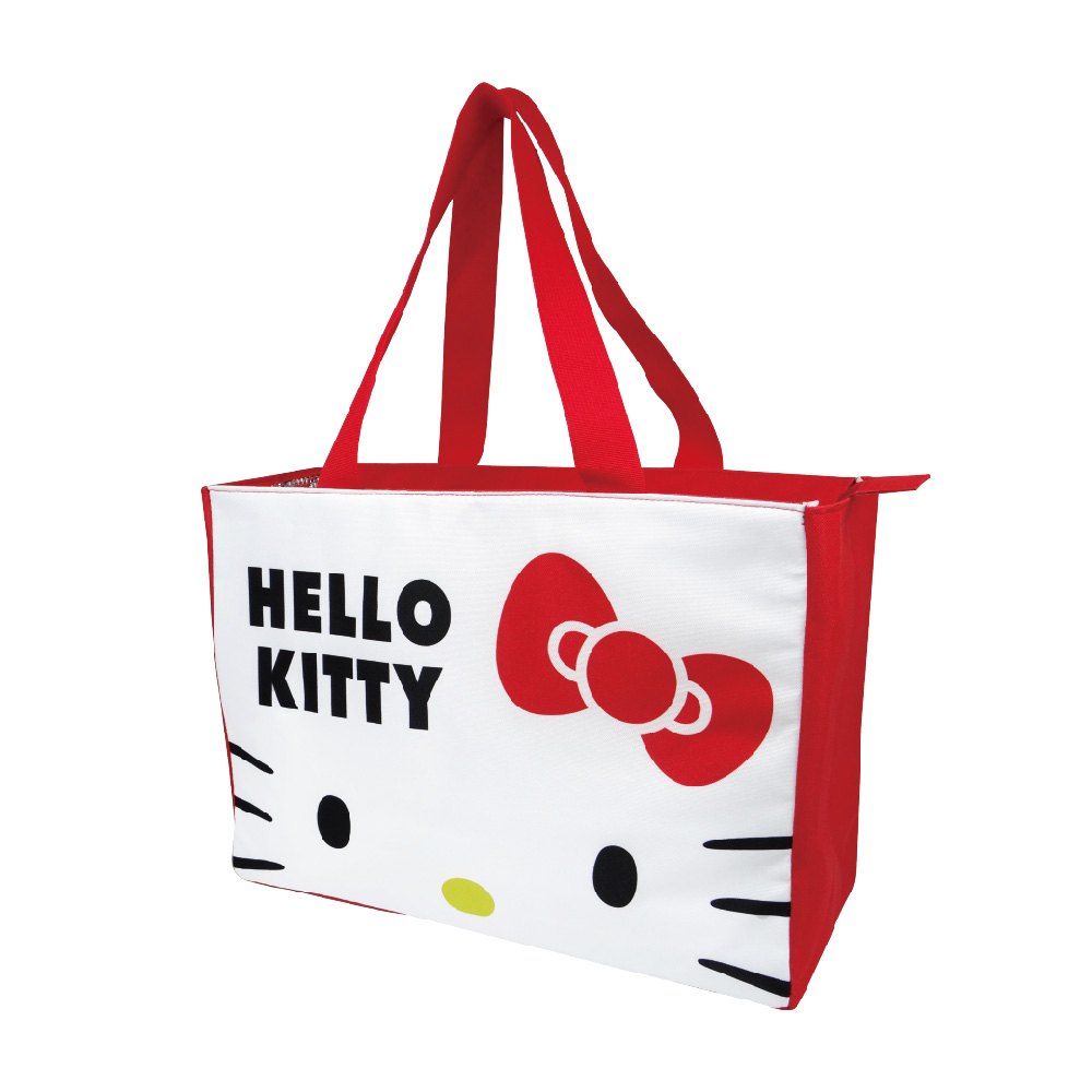 凱蒂貓-超大保冷暖肩背袋-白