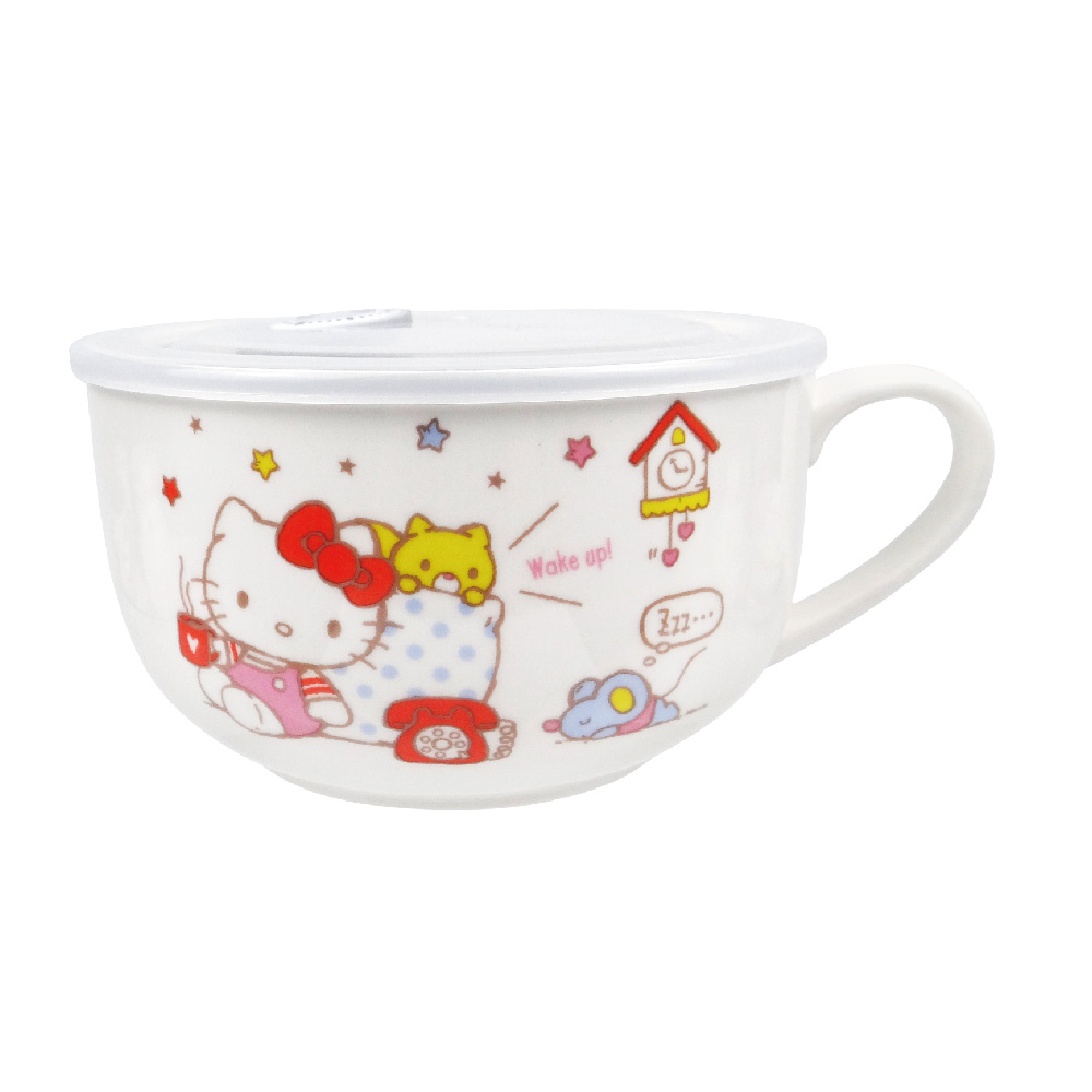 凱蒂貓-單耳泡麵碗-電話
