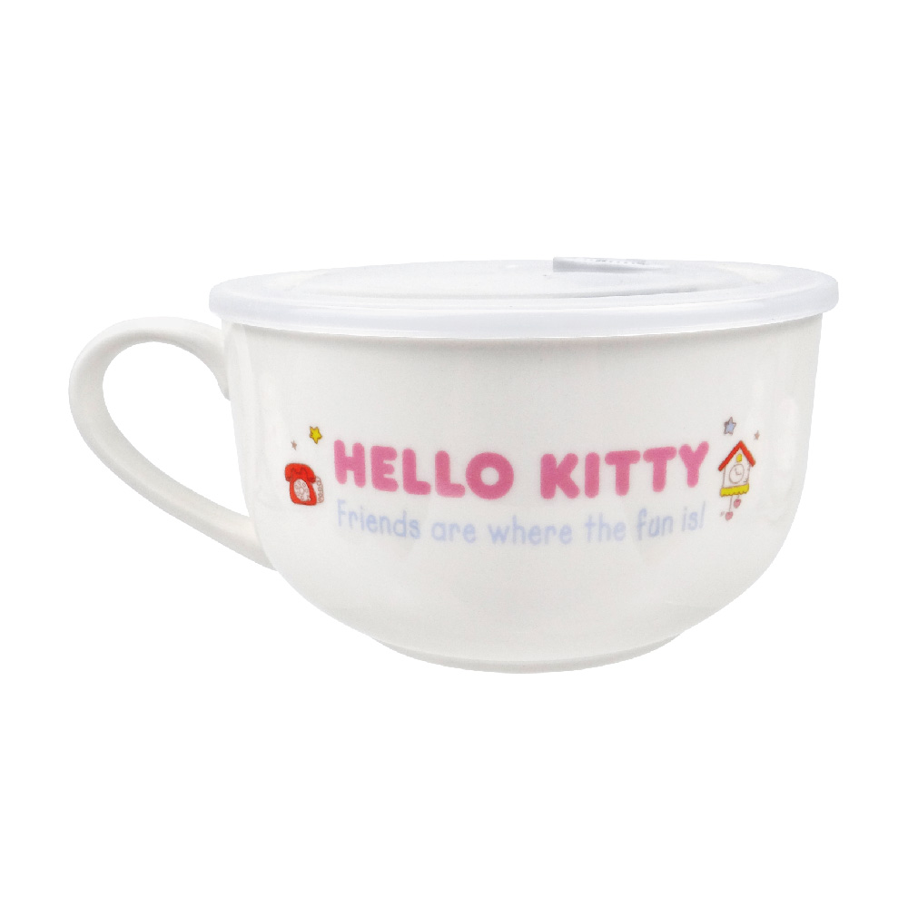 凱蒂貓-單耳泡麵碗-電話