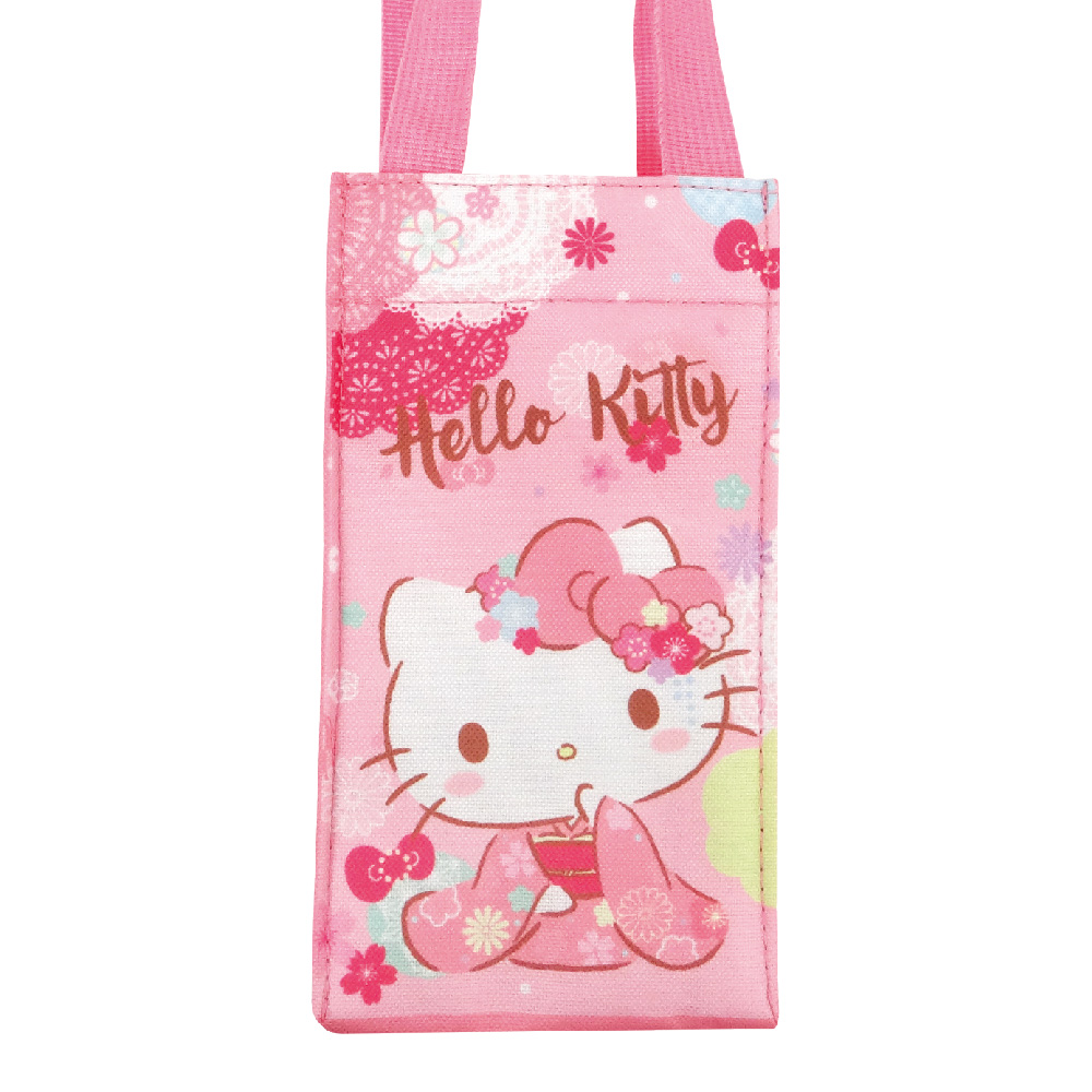 凱蒂貓-保冷暖飲料提袋-櫻花和風