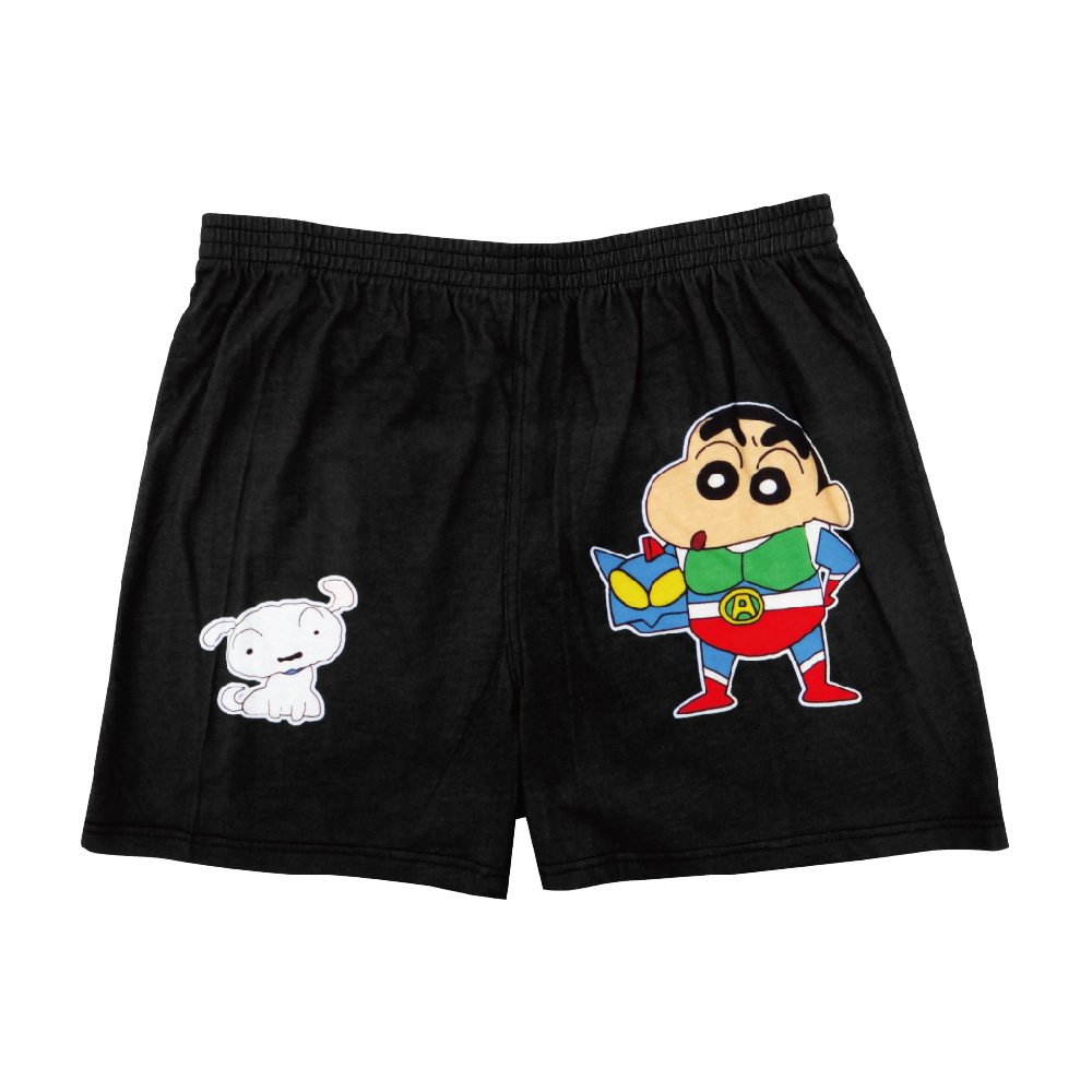 蠟筆小新-平口褲-動感超人-黑