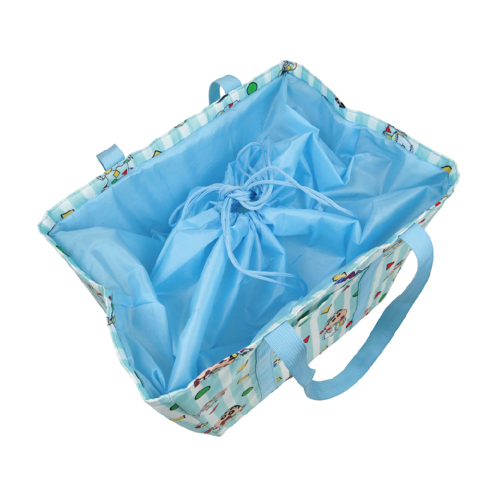 蠟筆小新-保冷暖束口野餐袋-睡衣派對