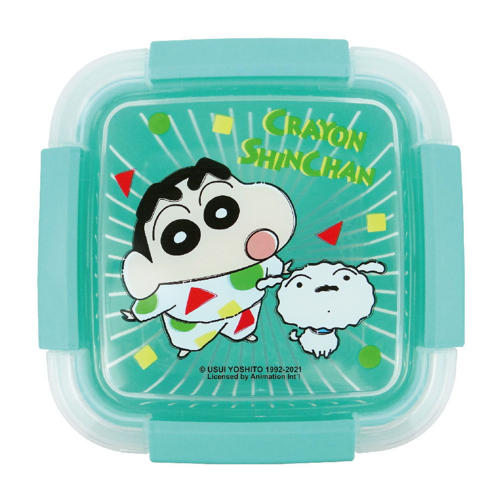 蠟筆小新-雙層果蔬瀝水籃保鮮盒-綠