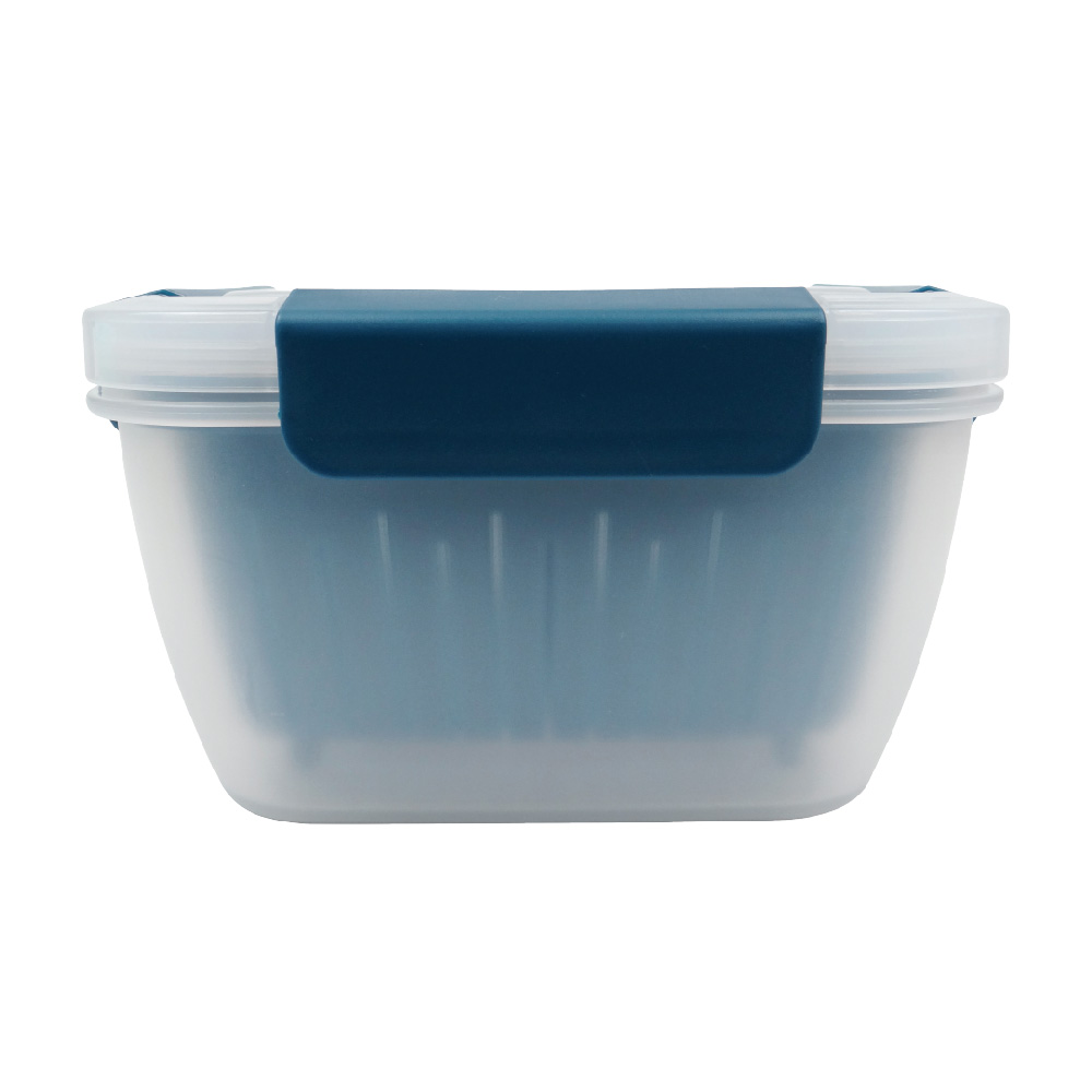 蠟筆小新-雙層果蔬瀝水籃保鮮盒-藍