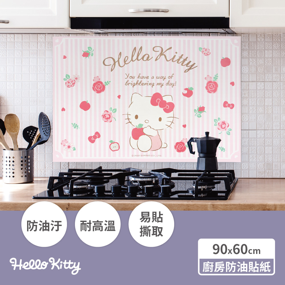 Hello-Kitty-廚房防油貼紙-玫瑰