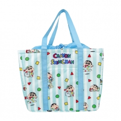 蠟筆小新 保冷暖束口野餐袋-睡衣派對