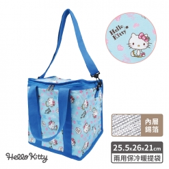 凱蒂貓 兩用保冷暖提袋-藍