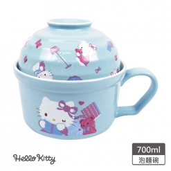 Hello Kitty泡麵碗-粉小熊(藍)
