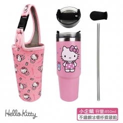 Hello Kitty 不鏽鋼冰壩杯提袋組-小企鵝