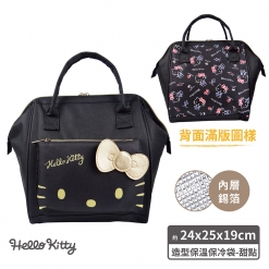 Hello Kitty 造型保溫保冷袋-甜點(黑)