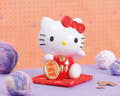 Hello Kitty 招財陶瓷撲滿-紅