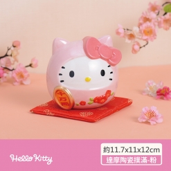 Hello Kitty 達摩陶瓷撲滿-粉